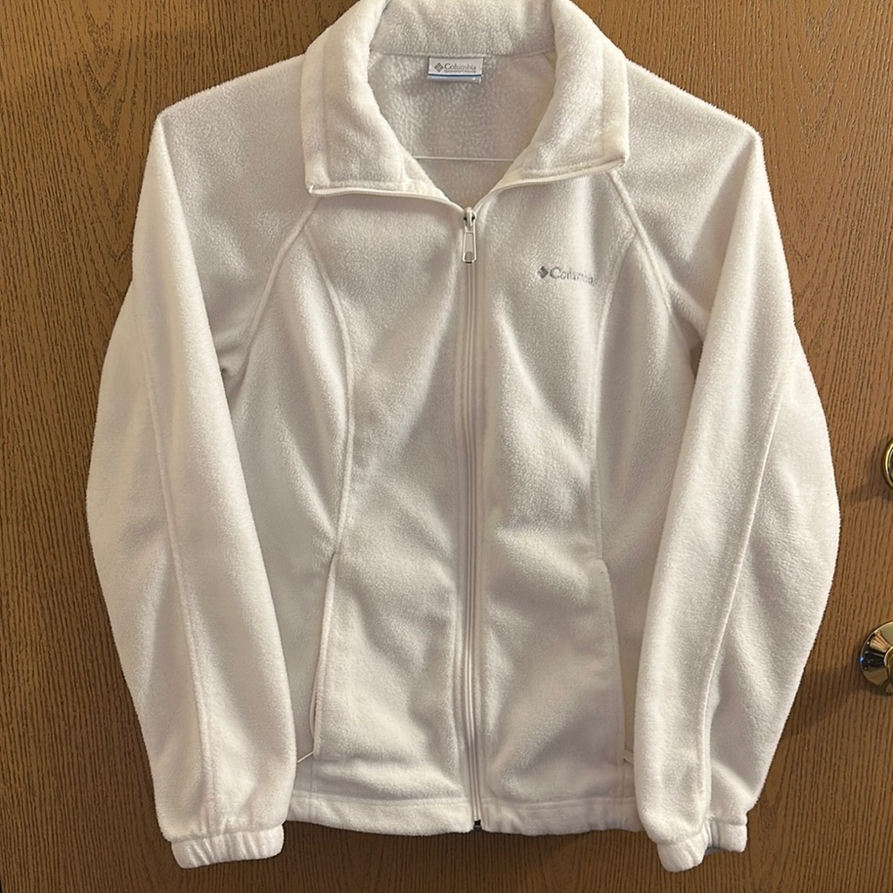 Columbia White Fleece Jacket